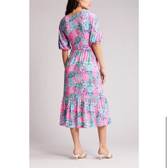 Lilly Pulitzer Brantley Knit Midi Wrap Dress Large New! - Picture 2 of 8